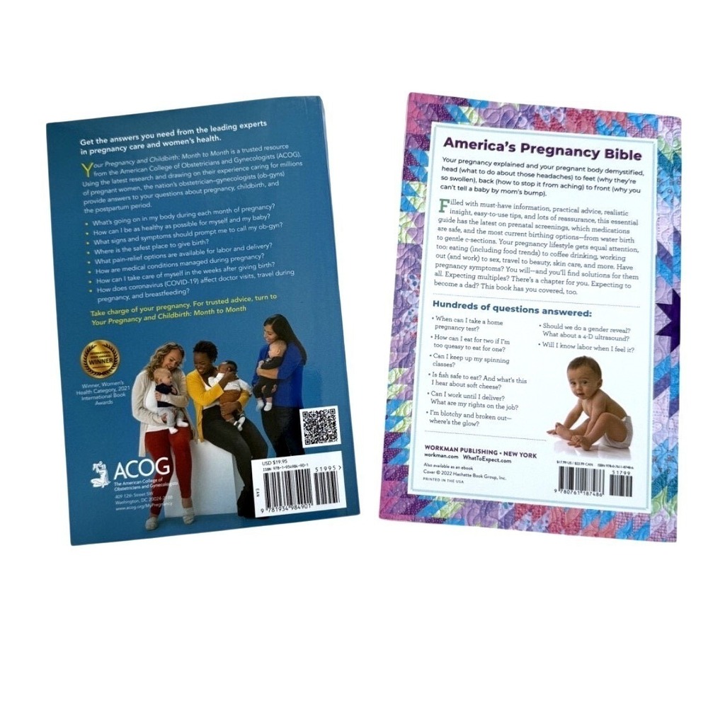 Pregnancy Book Lot What To Expect When You're‎ Expecting & ACOG Childbirth NEW - Picture 2 of 2